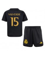 Real Madrid Federico Valverde #15 Kolmaspaita Lasten 2023-24 Lyhythihainen (+ shortsit)